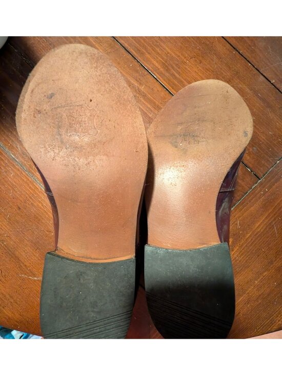 Vintage Barclay Burgundy Leather Tassel Loafers Mens Dress Shoes Size 8 Wide main image 7